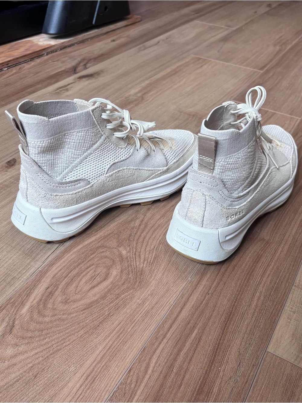 Sorel ONA 503 Knit Mid Sneaker | 7.5 Cream - Picture 2 of 7